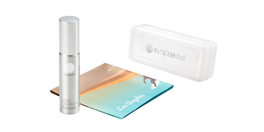 Sunglass Hut Collection Los Angeles Cleaning Kit & Shiny Black