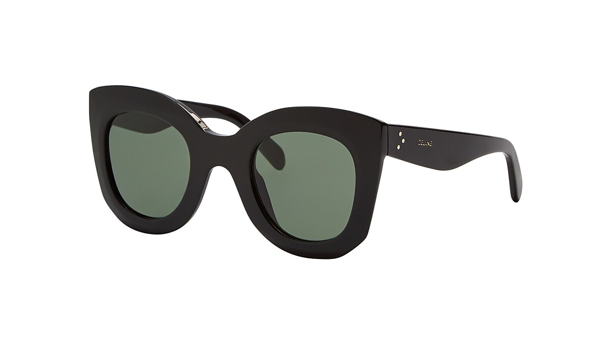 Verzorger cement Fietstaxi Celine CL4005IN 47 Green & Black Sunglasses | Sunglass Hut USA