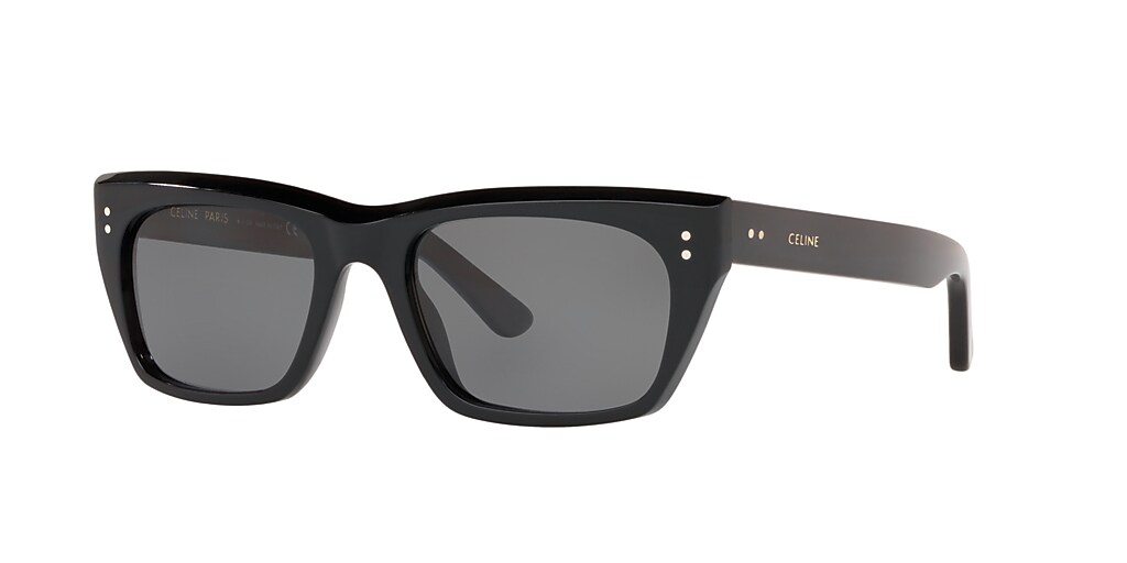 Celine CL40060I 53 Grey Polar & Black Shiny Polarised Sunglasses ...