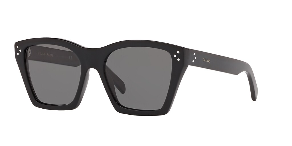 Celine CL40090I 55 Grey & Black Shiny Polarised Sunglasses | Sunglass ...