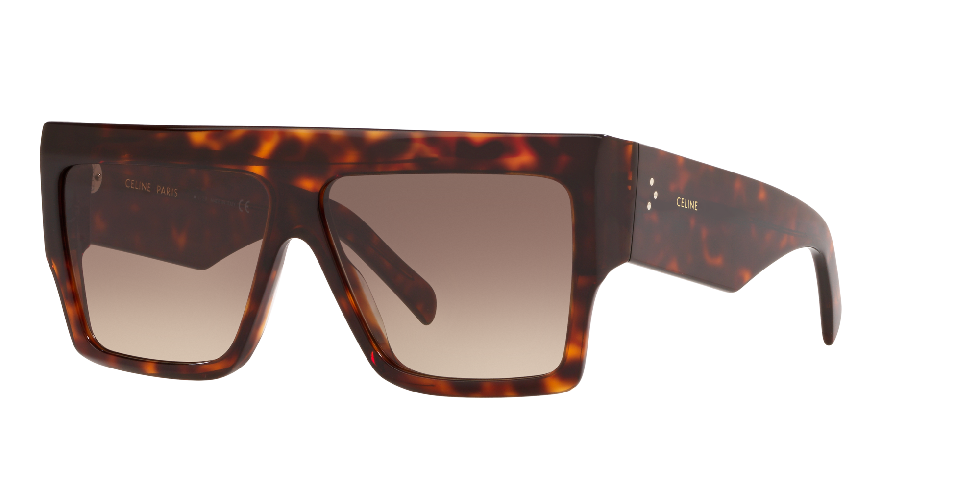 TRIOMPHE XL 01 SUNGLASSES IN ACETATE - RED HAVANA | CELINE