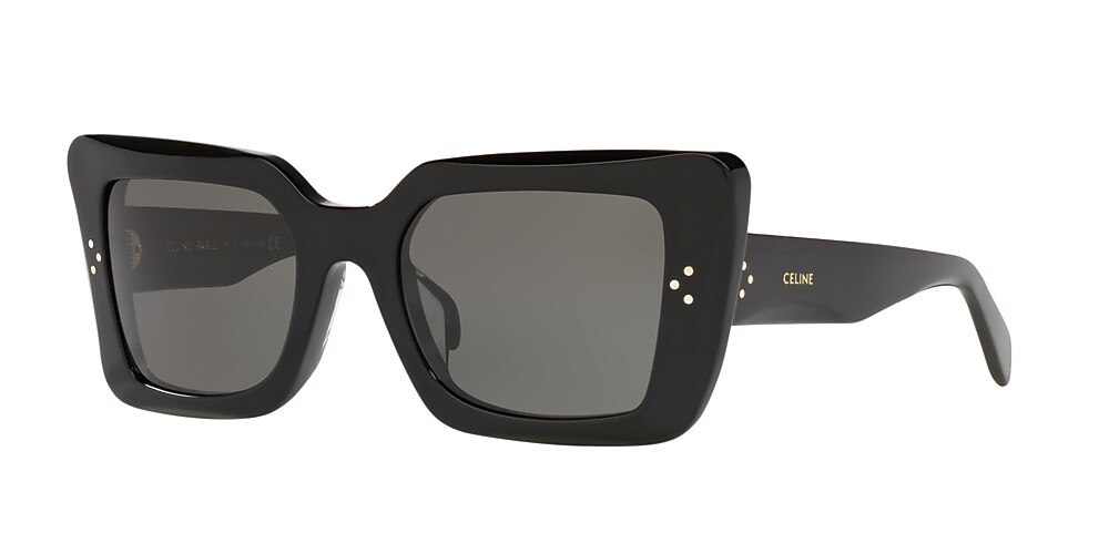 Celine CL40156U 54 Grey Black Shiny Sunglasses Sunglass Hut