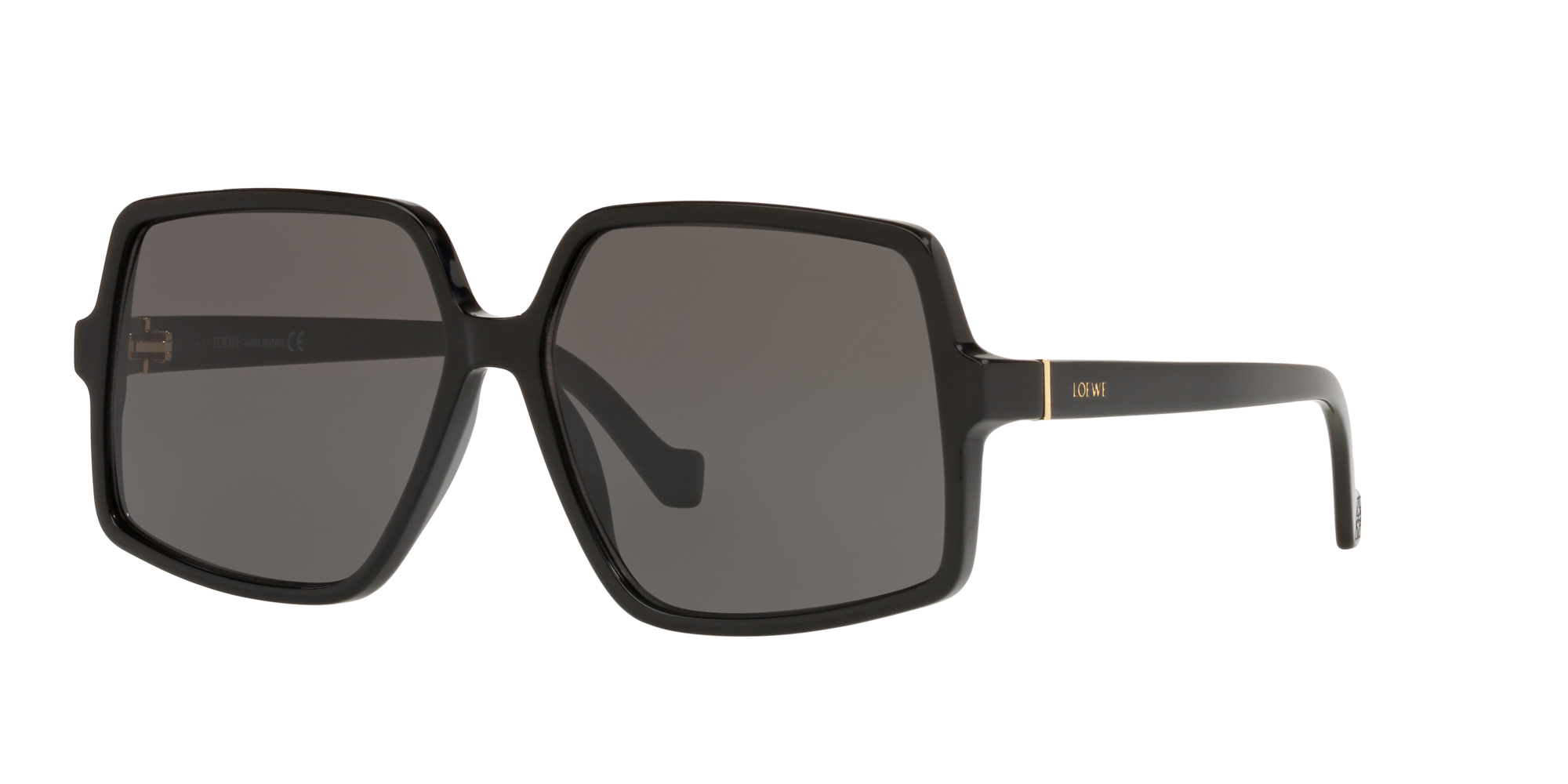 Loewe Frau E4000186 - Frame color: Gl�nzendes Schwarz, Lens color: Grau, Size 61-/140 female Azetat