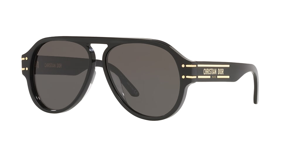 DIOR DIORSIGNATURE A1U 10A0 58 Brown Grad & Black Shiny Sunglasses