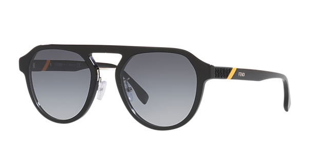 Fendi FE40038U 59 Grey & Gold Sunglasses