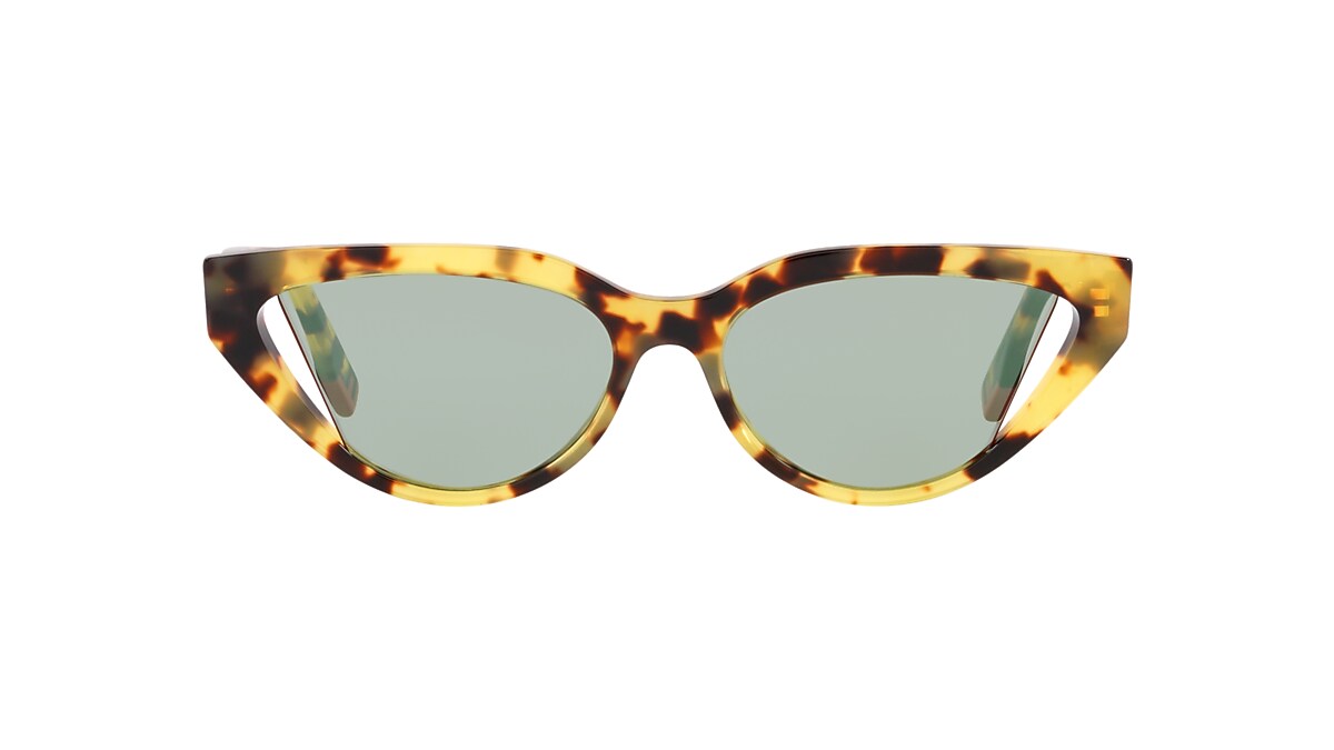 FENDI FE40009I Tortoise - Women Sunglasses, Green Lens