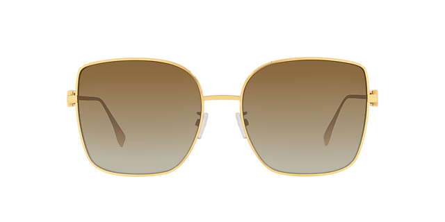 Fendi FE40038U 59 Grey & Gold Sunglasses