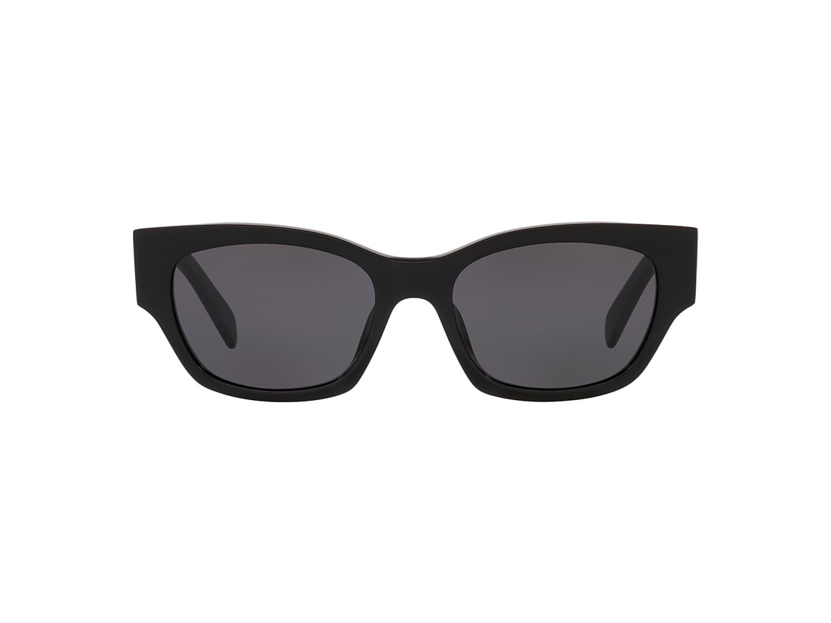 Celine CL40197U 54 Black & Black Shiny Sunglasses | Sunglass 