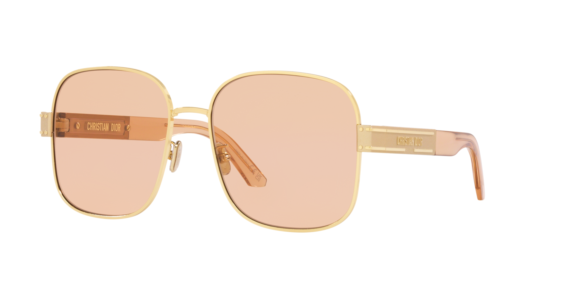 Dior Women\'s Sunglasses with Pink Lenses and Gold Frame DiorPacific B2F Transparent Pink Butterfly Sunglasses | DIOR main image 3