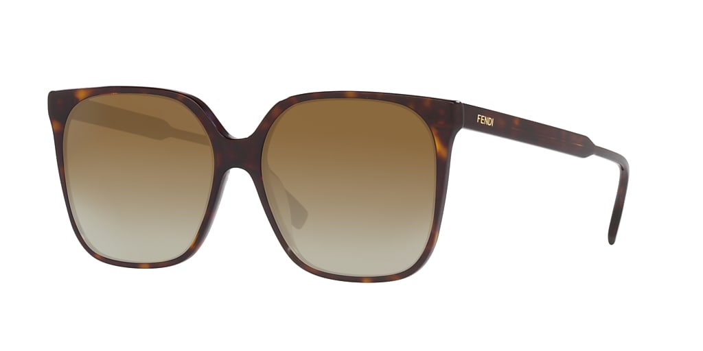 Fendi FE40030I 59 Brown & Tortoise Sunglasses | Sunglass Hut USA