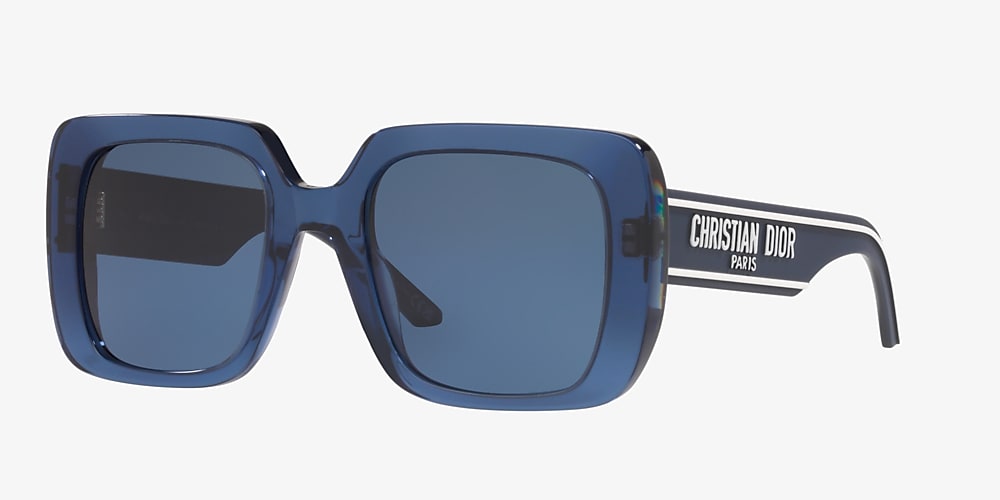 DIOR WilDior S3U 55 Blue u0026 Blue Shiny Sunglasses | Sunglass Hut USA