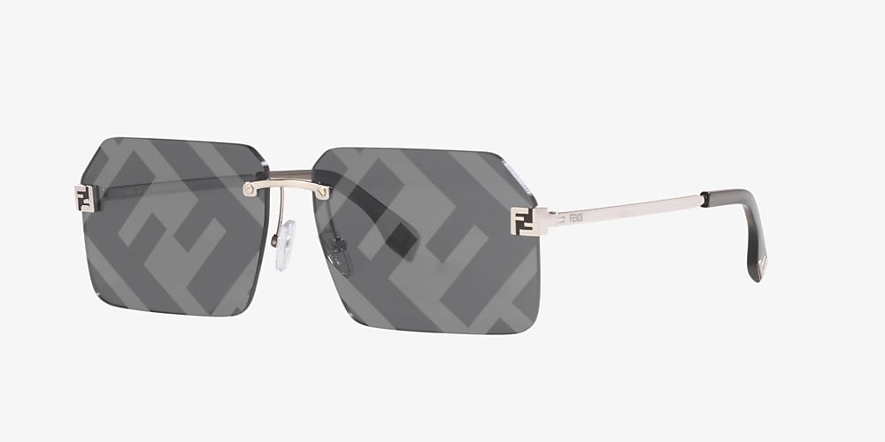 Fendi Rectangular Frame Sunglasses in Gray