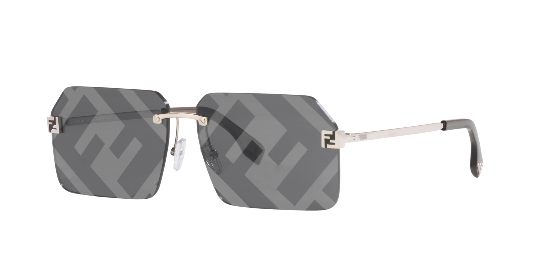 Fendi Man Sunglass FE40043U -  Frame color: Grey Shiny, Lens color: Grey Mirror