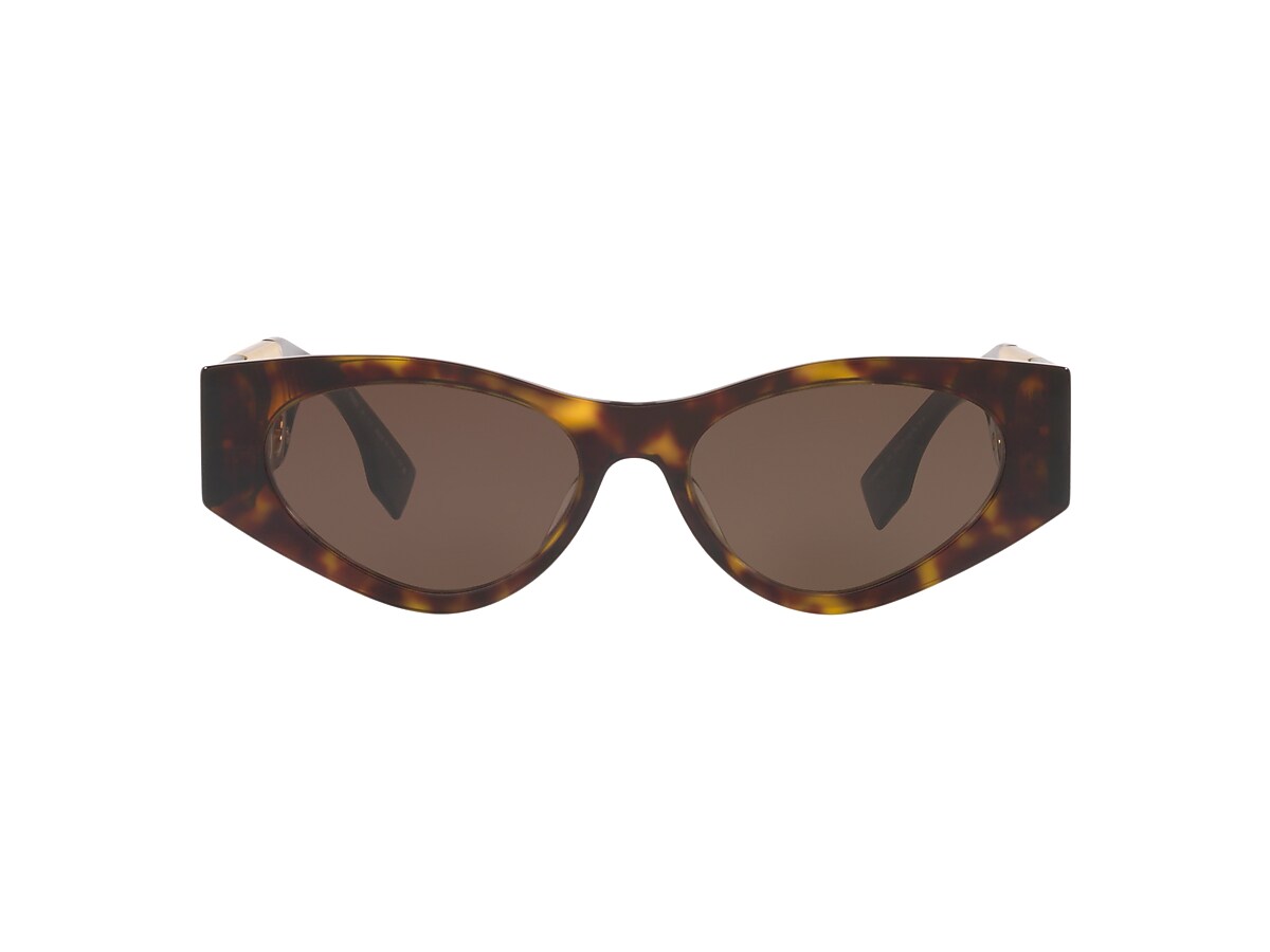 Fendi FE40049I 54 Brown & Brown Tortoise Sunglasses | Sunglass Hut USA