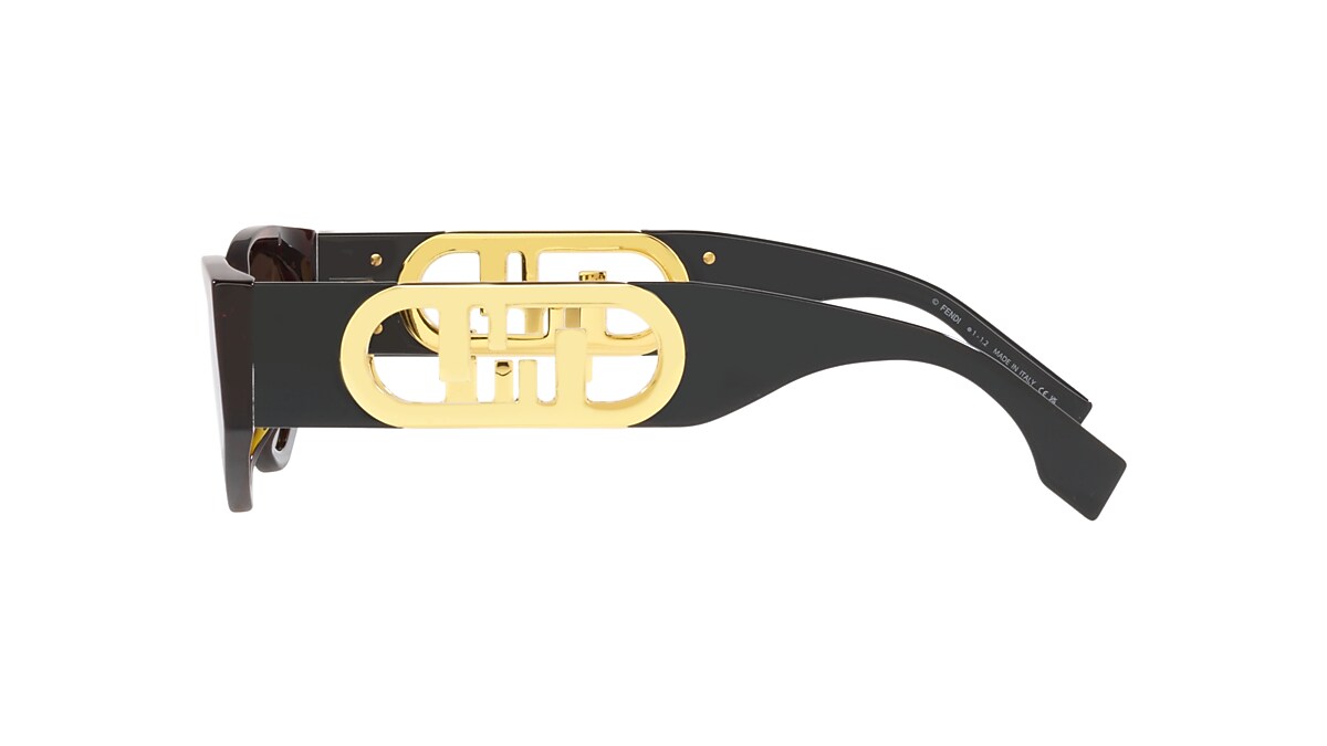 Fendi FE40049I 54 Brown & Brown Tortoise Sunglasses | Sunglass Hut USA