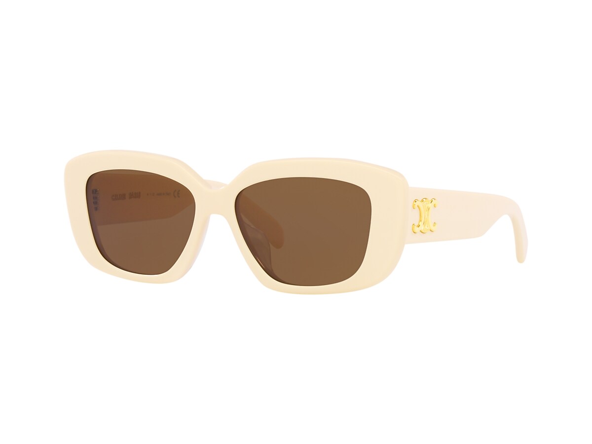 CELINE CL40216U Ivory - Women Luxury Sunglasses, Brown Lens