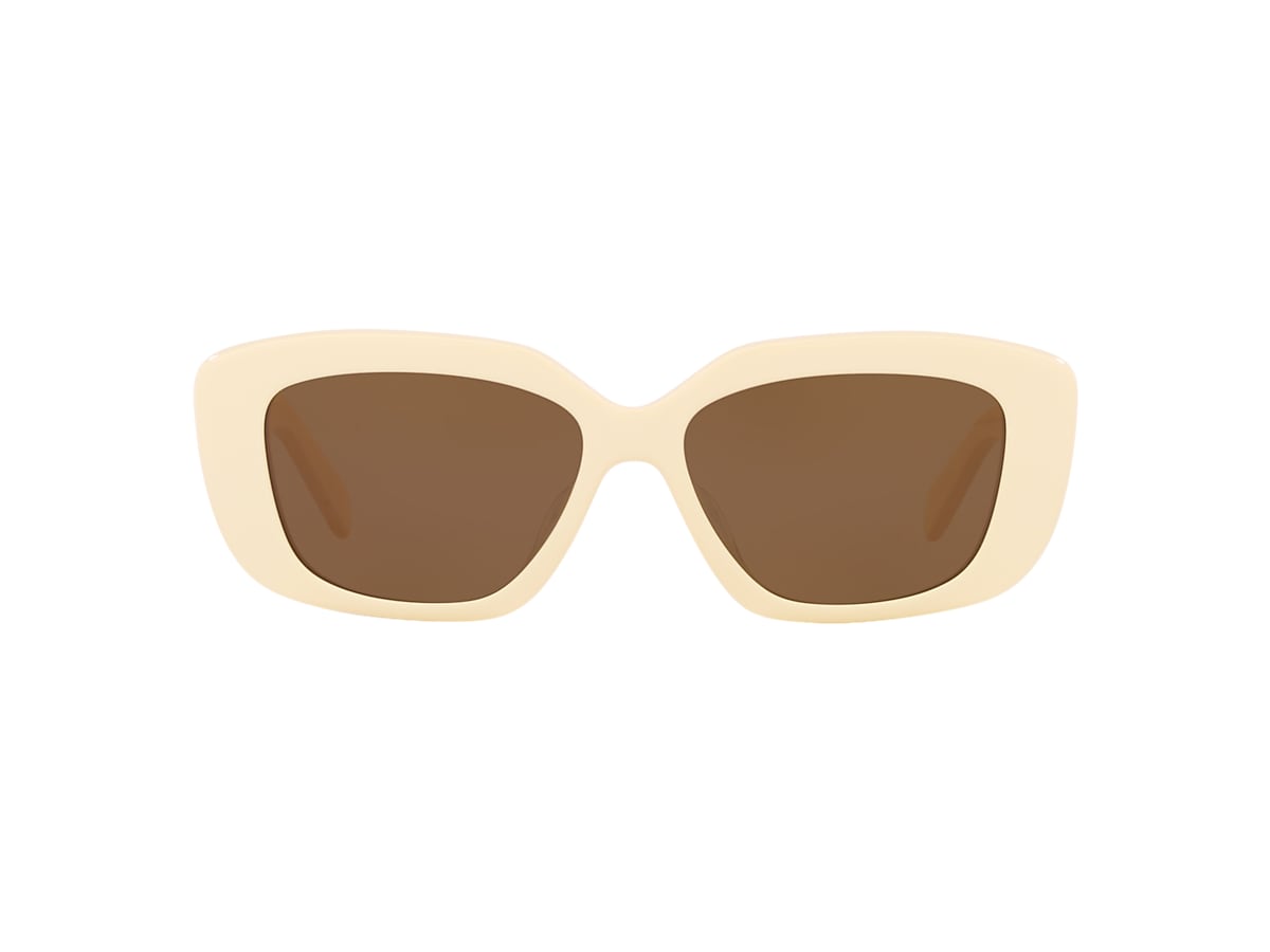 Celine CL40216U 55 Brown & Ivory Sunglasses | Sunglass Hut 