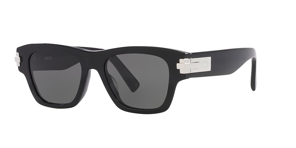 DIOR DiorBlackSuit XL S2U 52 Grey & Black Shiny Sunglasses 