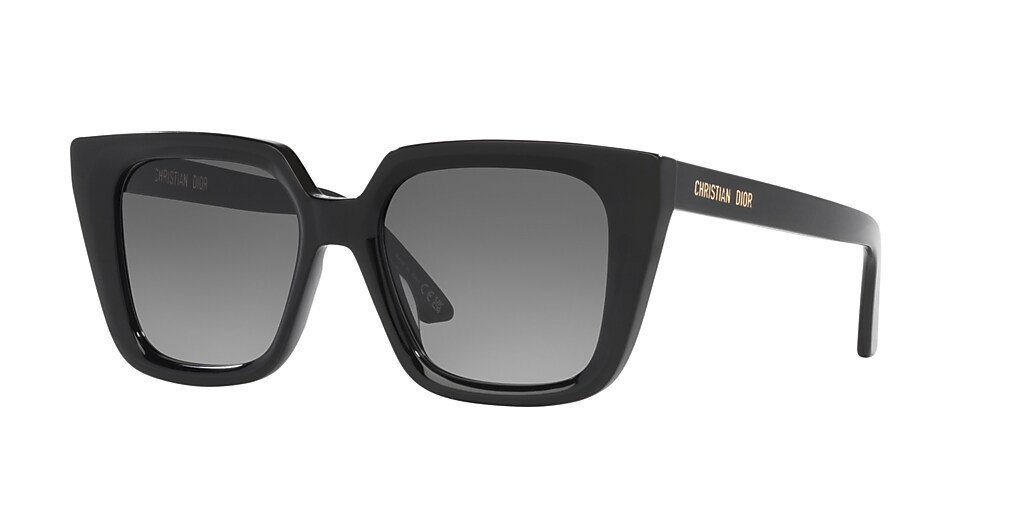 DIOR DiorMidnight S1 53 Smoke & Black Shiny Sunglasses | Sunglass Hut ...