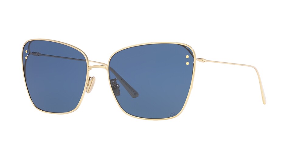 DIOR MissDior B2U 63 Blue & Gold Shiny Sunglasses | Sunglass Hut USA