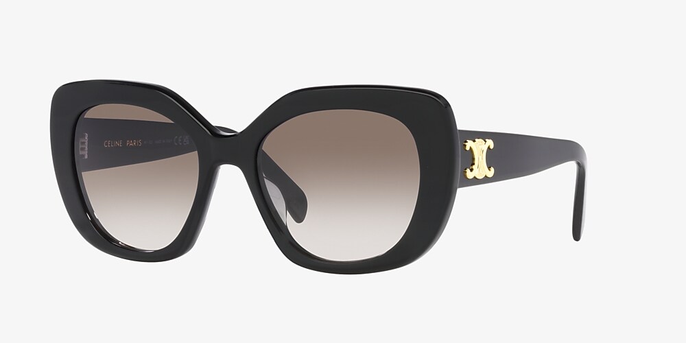 Celine CL40226U 55 Brown & Black Shiny Sunglasses