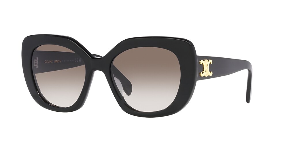Celine CL40226U 55 Brown & Black Shiny Sunglasses | Sunglass Hut USA