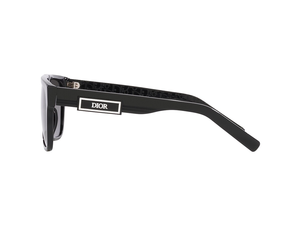 DIOR Dior B23 S3 57 Smoke & Black Shiny Sunglasses | Sunglass Hut 