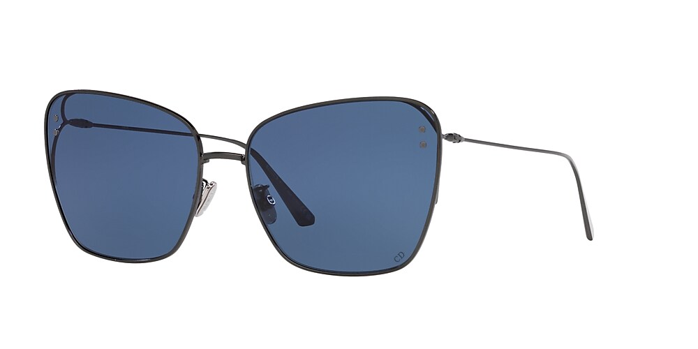 DIOR Missdior B2U 63 Blue & Gunmetal Shiny Sunglasses | Sunglass