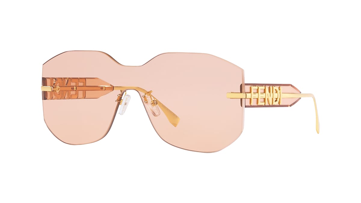 Fendi FE40067U 99 Pink & Gold Shiny Sunglasses | Sunglass Hut