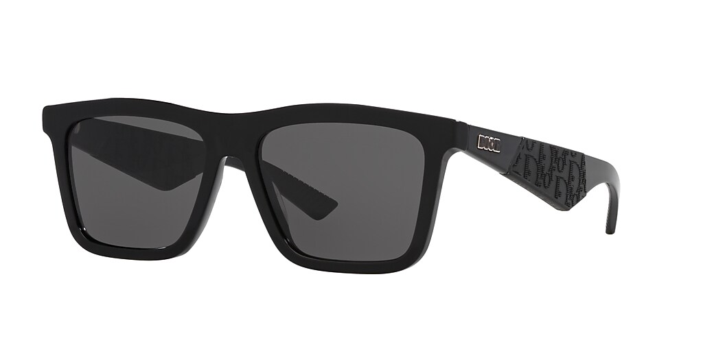 DIOR Dior B27 S1I 56 Smoke & Shiny Black Sunglasses | Sunglass Hut USA