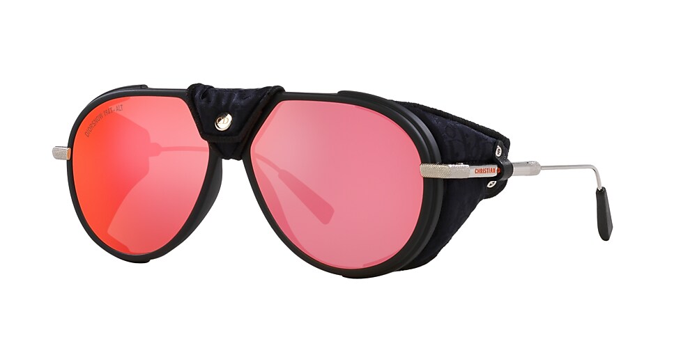 DIOR DiorSnow A1I 57 Red Mirror & Black Matte Sunglasses 