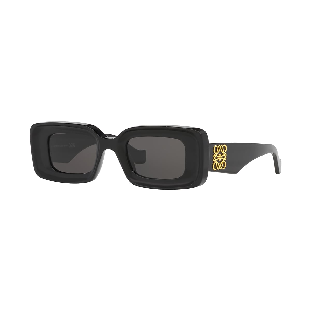 LOEWE Anagram LW40101I Black - Woman Sunglasses, Grey Lens