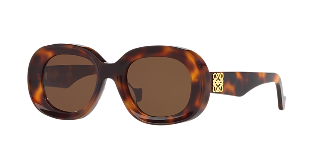 Loewe Chunky Anagram LW40103U 49 Brown & Tortoise Sunglasses