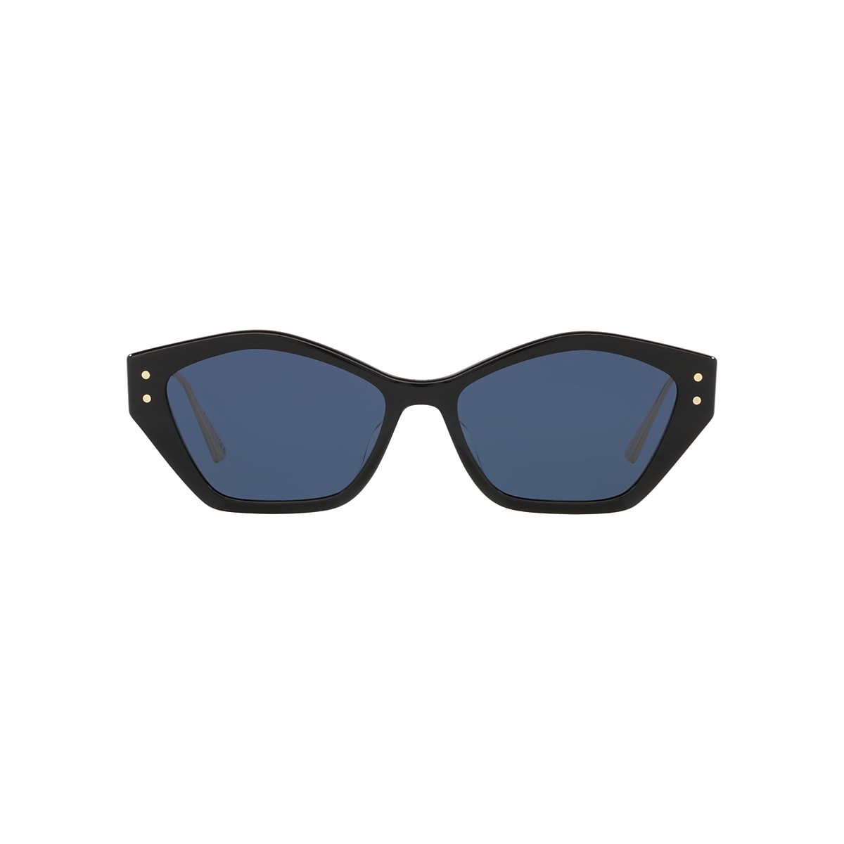 DIOR MissDior S1U Black Shiny - Woman Luxury Sunglasses, Blue Lens