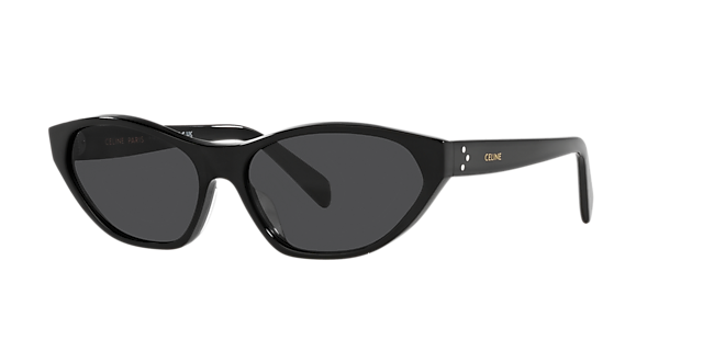 Celine CL40251U 57 Grey & Black Shiny Sunglasses | Sunglass 