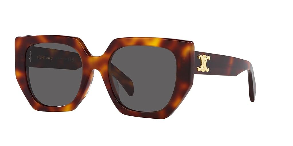 Celine CL40239F 55 Blue & Tortoise Yellow Sunglasses | Sunglass Hut USA