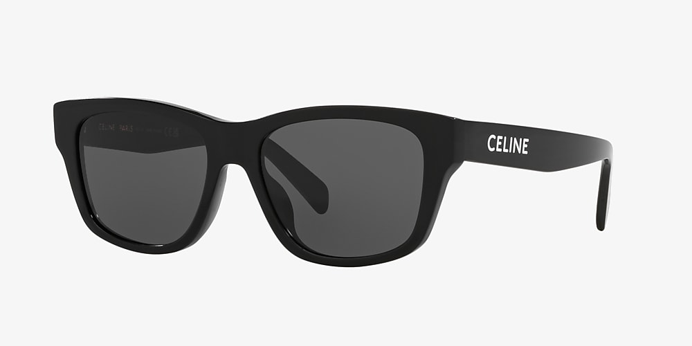 Celine CL40249U 55 Blue & Black Shiny Sunglasses