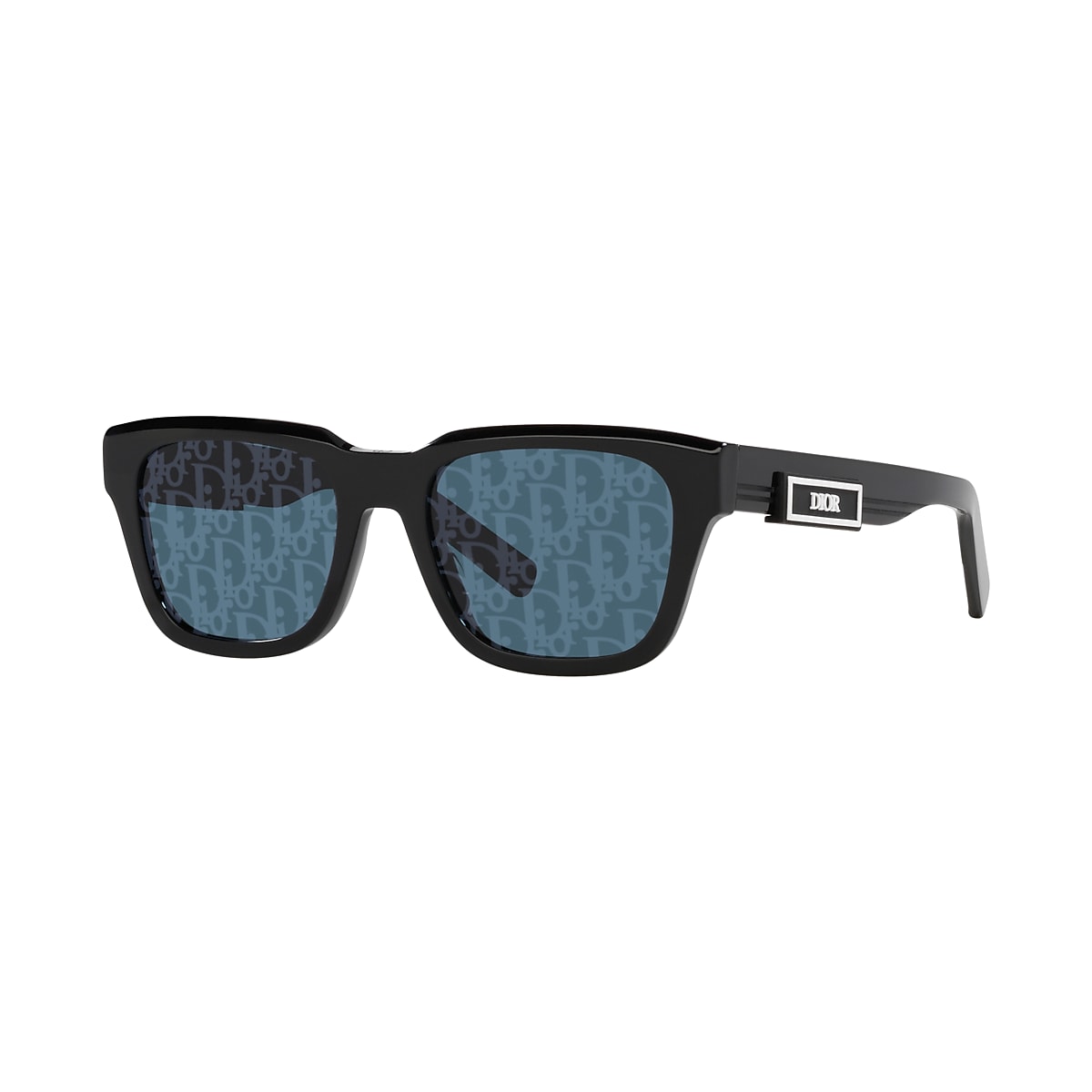 DIOR DiorB23 S1I Black - Man Luxury Sunglasses, Blue Lens