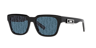 DIOR Dior B27 S1I 56 Smoke & Shiny Black Sunglasses | Sunglass Hut 