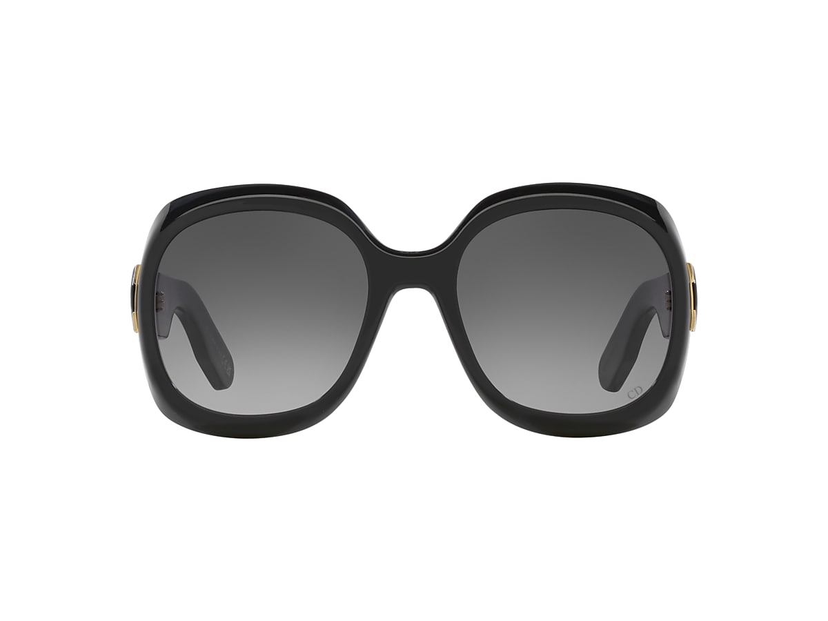 DIOR Lady 9522 R2I Black - Women Luxury Sunglasses, Smoke Lens