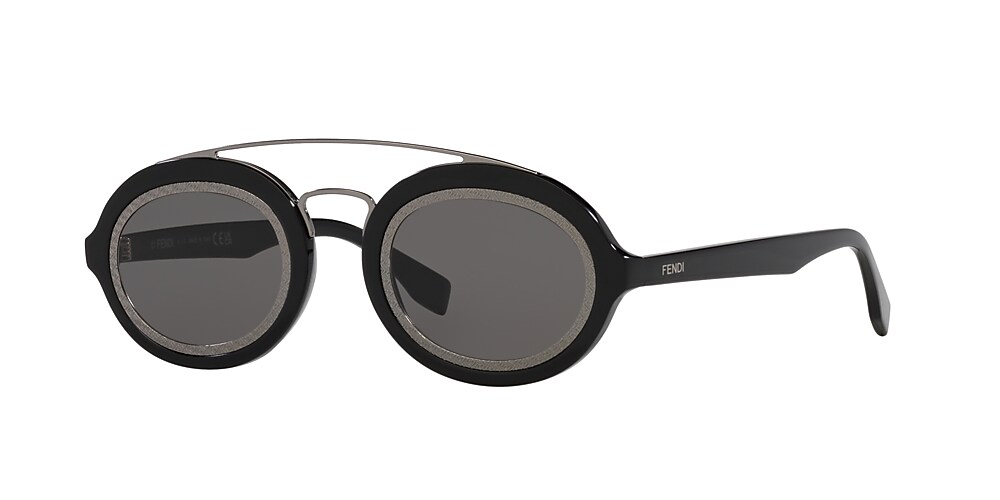 Fendi black cheap round sunglasses