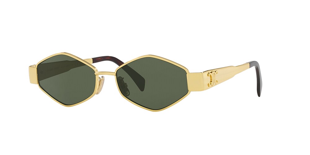 Celine Metaltriomphe 54 Green Gold Sunglasses Sunglass Hut Canada