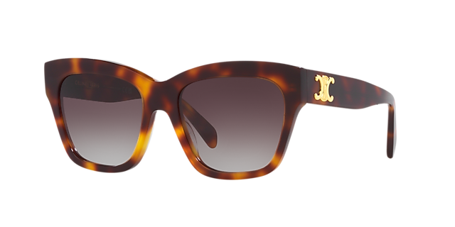 Celine Triomphe 55 Brown & Tortoise Sunglasses