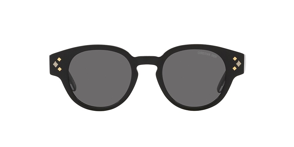 Dior sunglasses hotsell black round