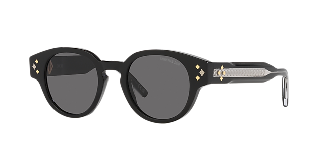 DIOR CD Diamond R2I 48 Grey & Black Sunglasses | Sunglass Hut