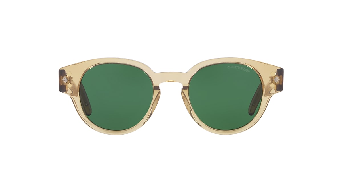 DIOR CD Diamond R2I Brown - Man Luxury Sunglasses, Green Lens