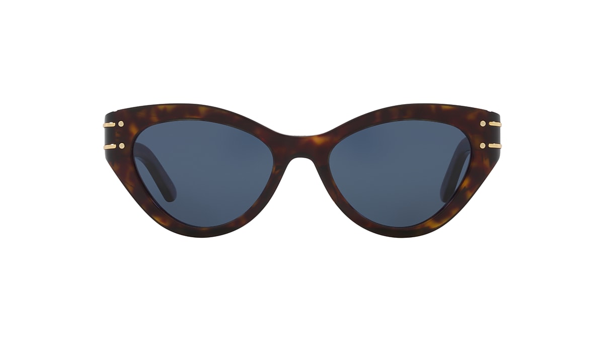 DIOR DiorSignature B7I Tortoise - Woman Luxury Sunglasses, Blue Lens