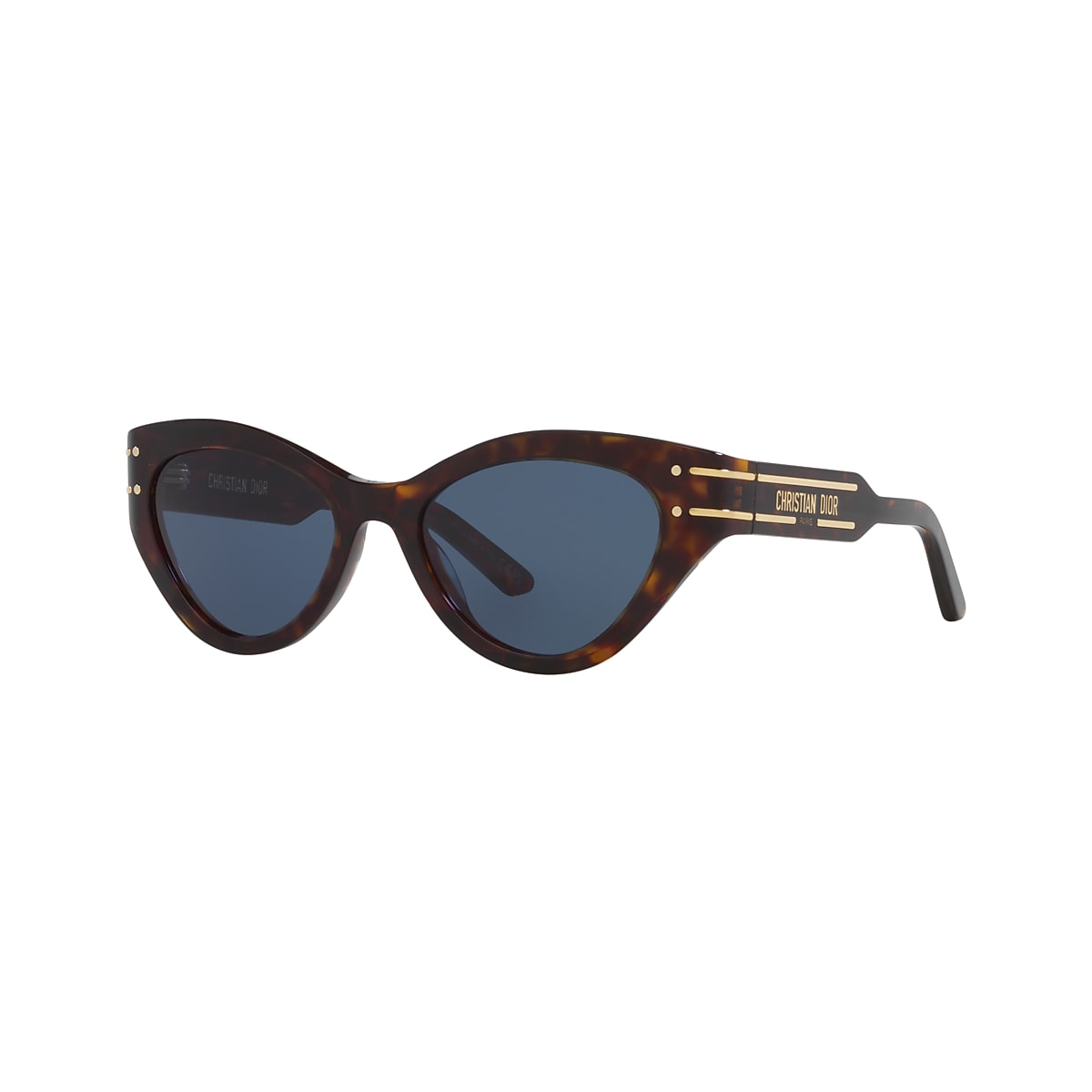 DIOR DiorSignature B7I Tortoise - Woman Luxury Sunglasses, Blue Lens