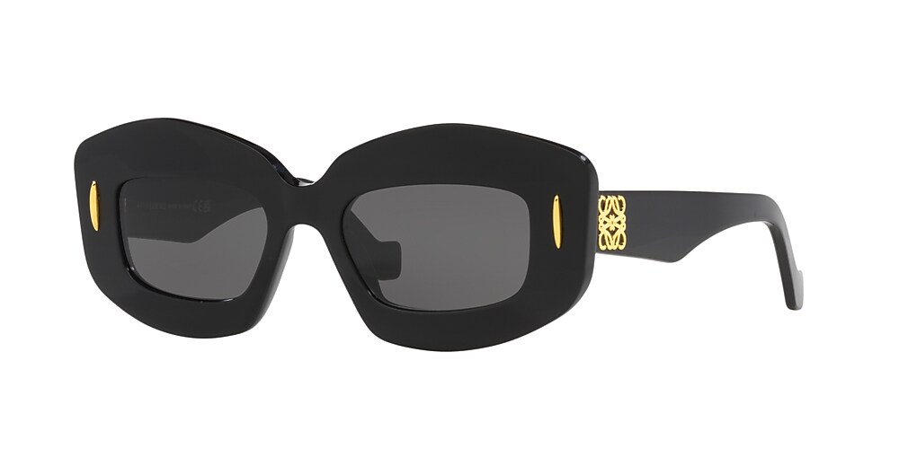 Loewe Chunky Anagram LW40114I 49 Grey & Black Sunglasses 
