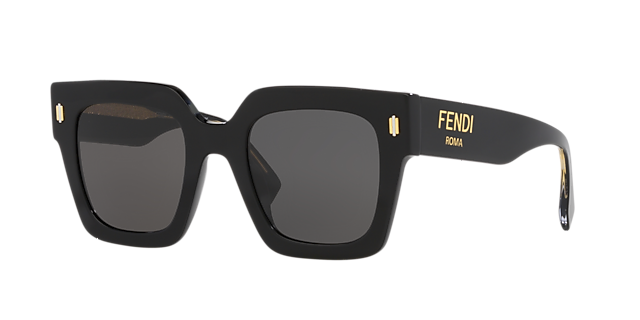 Fendi Fendi Roma FE40101I 50 Grey & Black Sunglasses